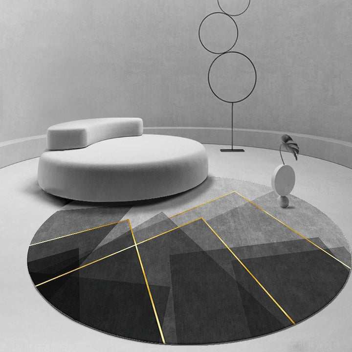 Round Geometric Pattern Area Rug Stornfield