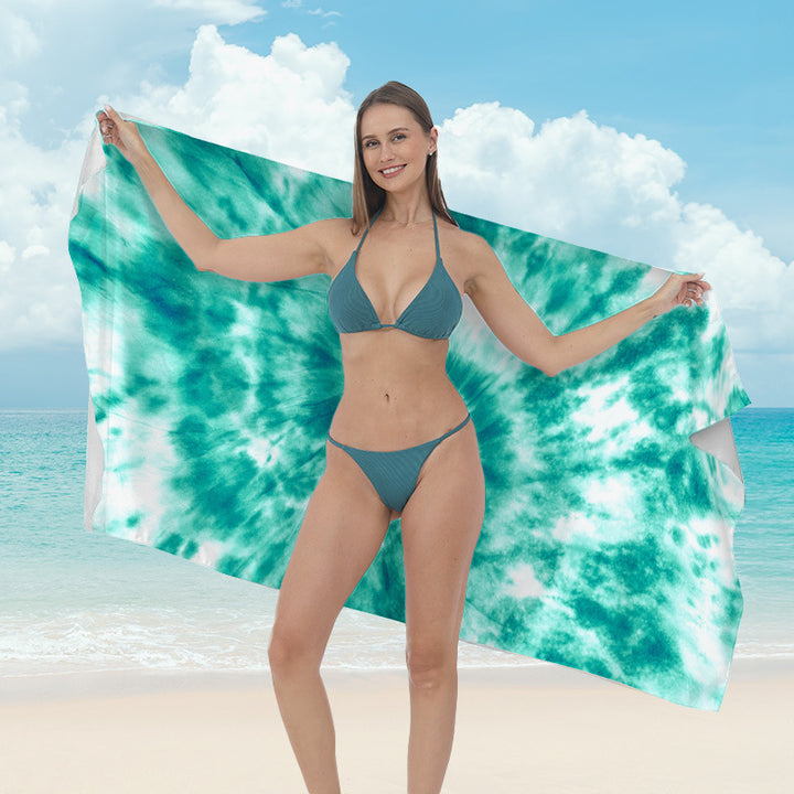 Beach towel with vibrant tropical plant motif Stornfield
