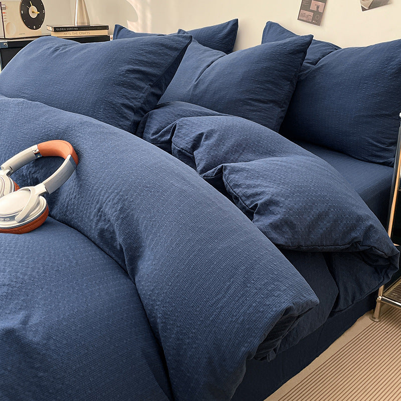 Textured Quilted Bedding Set