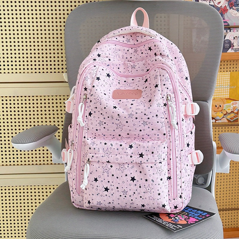 Lightweight Star-Patterned Backpack Stornfield