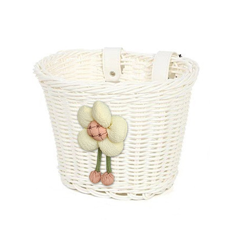Floral-Embellished Bicycle Basket Stornfield