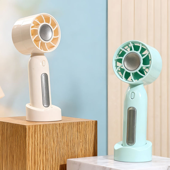 Women portable mini fan with USB connection and rotatable head Stornfield