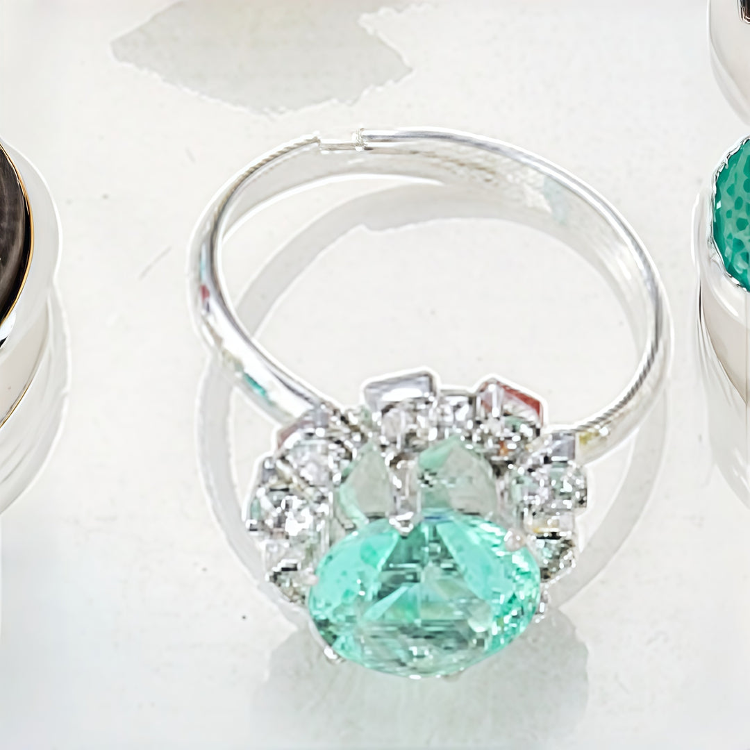 Elegant jewelry ring with sparkling gemstone Stornfield