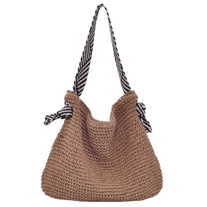 Handmade bucket bag with modern stripe pattern Stornfield