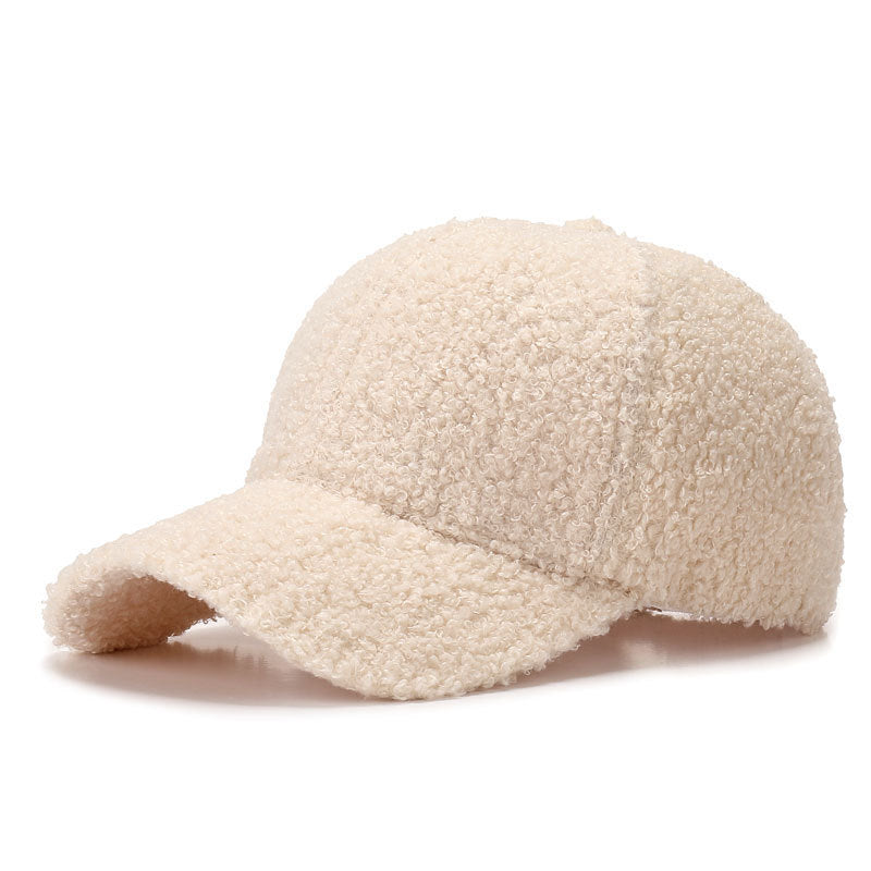 Sherpa Teddy Faux-Shearling Baseball Cap with Curved Brim and Adjustable Back Strap Stornfield