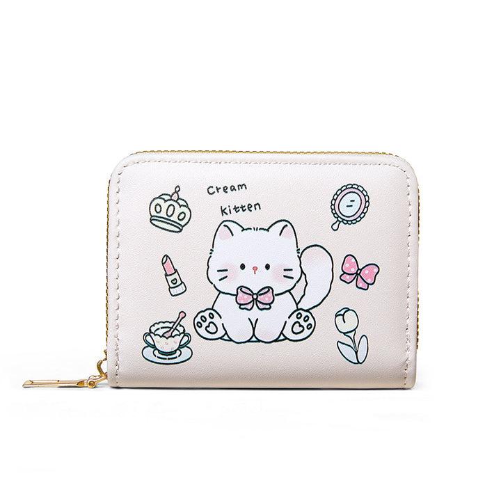 Cute Cartoon-Themed Zippered Coin Purse