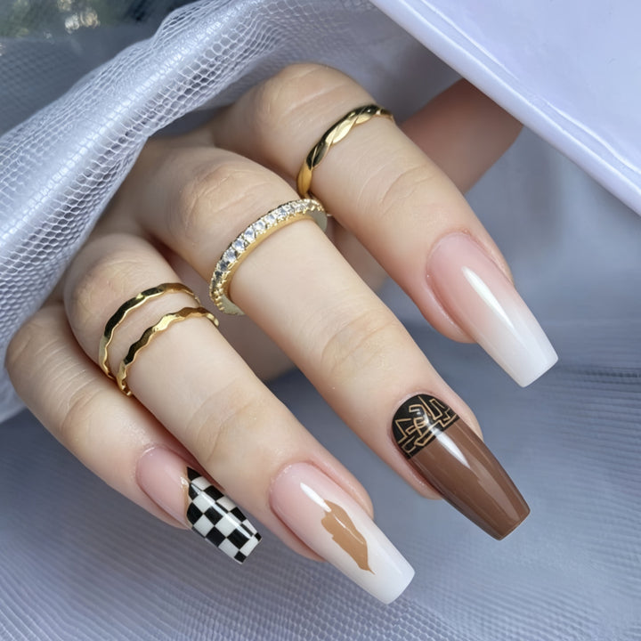 Artful Nail Art with Geometric Motifs Stornfield