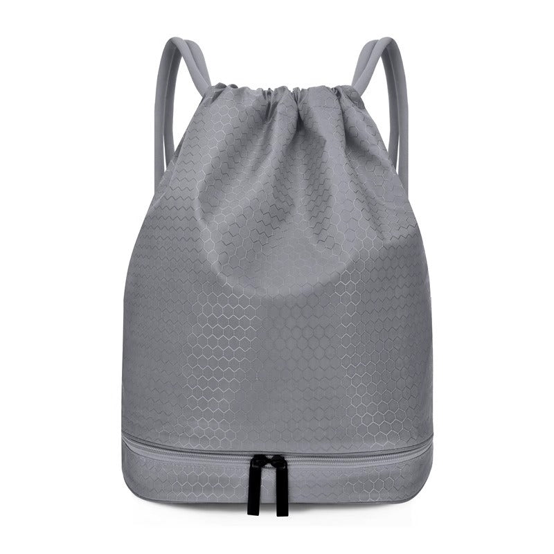 Lightweight Hexagonal Pattern Drawstring Backpack Stornfield