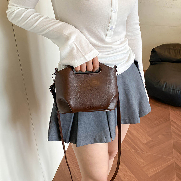Stylish Faux Leather Mini Crossbody Bag
