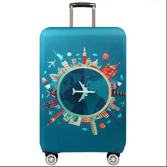 Unisex stretchable suitcase cover with cute alpaca design, elastic protective cover for hard-shell and fabric suitcases Stornfield