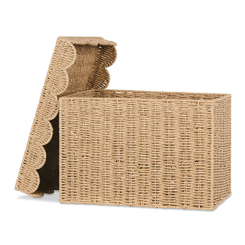 Decorative Woven Storage Chest with Lid Stornfield