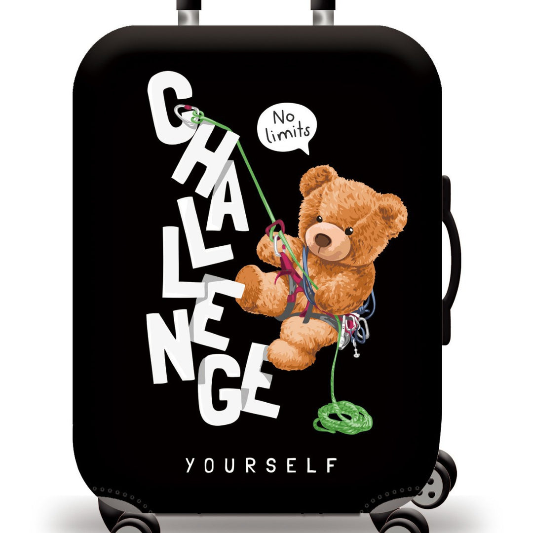 Unisex nan Kids Trolley Suitcase with cute teddy bear design, hard shell, telescopic handle and four swivel wheels Stornfield