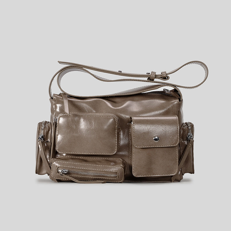 Multi-Pocket Contemporary Shoulder Bag