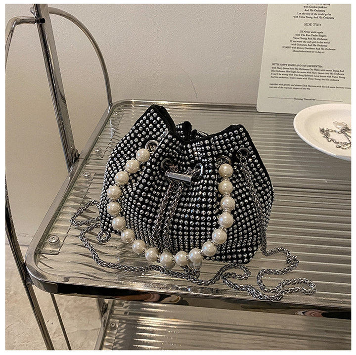 Elegant Beaded Drawstring Handbag