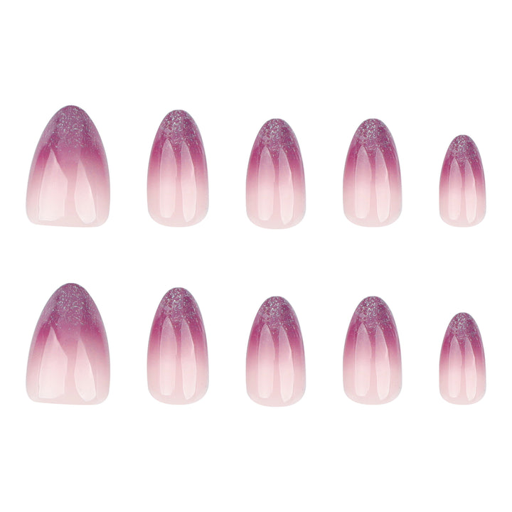 Shiny nail extensions with gentle ombre effect Stornfield