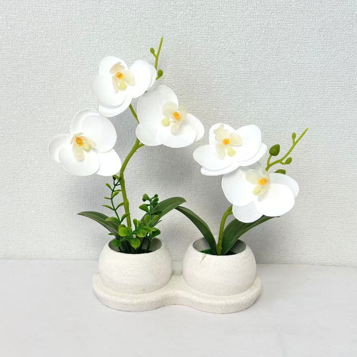 Elegant Faux Orchid Flower Display