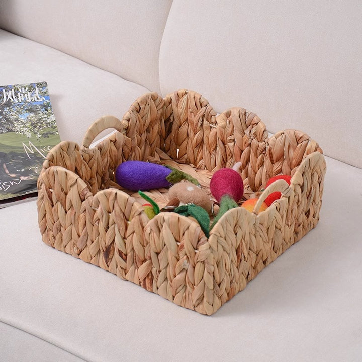 Decorative Storage Basket Made of Woven Natural Material Stornfield