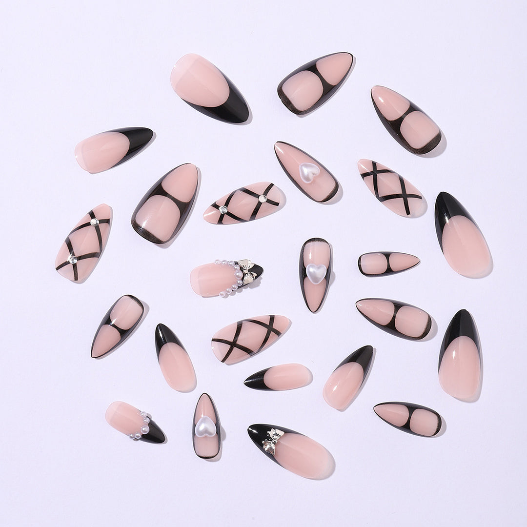 Nail art set with elegant, asymmetric design Stornfield
