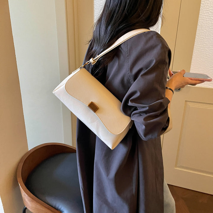 Structured Leather Shoulder Bag