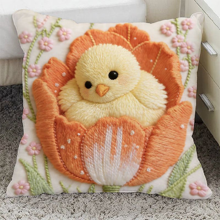 Plush Dog-Themed Decorative Throw Pillow