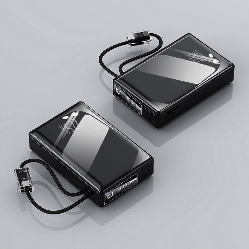 compact power bank with integrated cable and digital charging display Stornfield