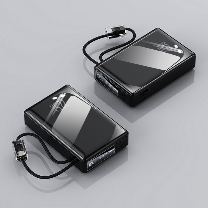 compact power bank with integrated cable and digital charging display Stornfield