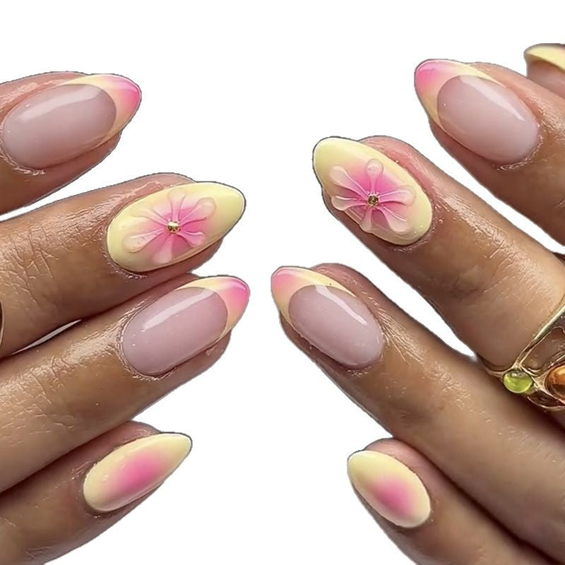 Artificial nails with flower decoration Stornfield