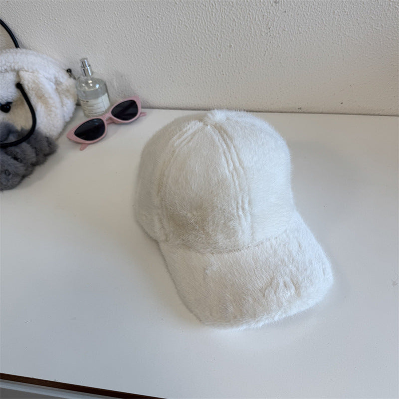 Unisex Plush Faux Fur Baseball Cap Stornfield