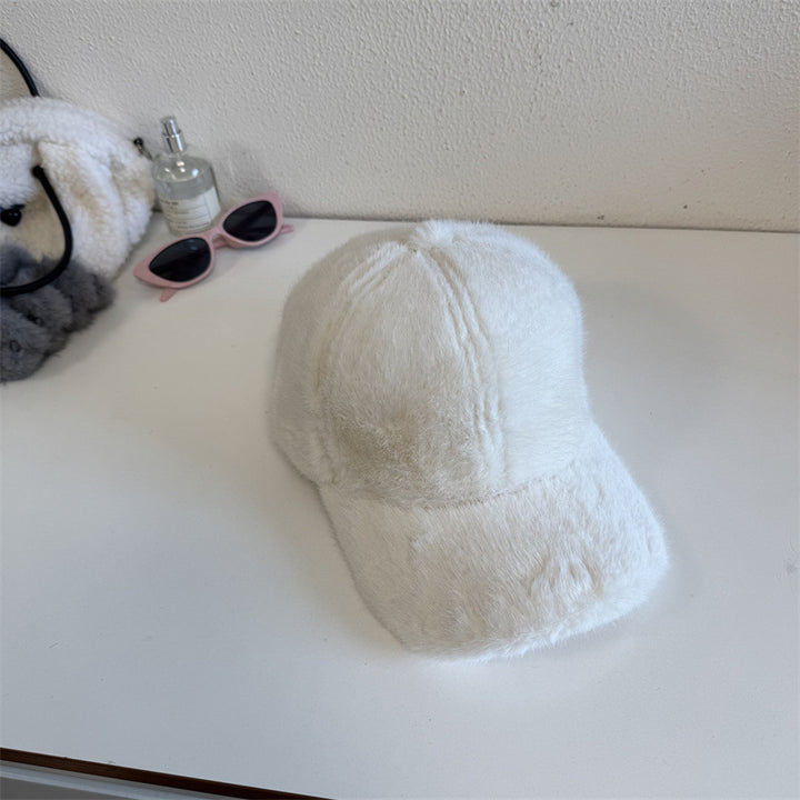 Unisex Plush Faux Fur Baseball Cap Stornfield