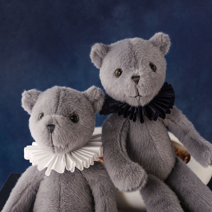 Deluxe Plush Collectible Bear with Velvet Ruffle Collar