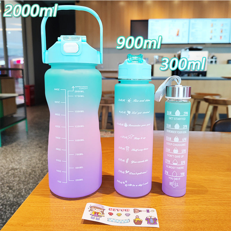 Women's ergonomic water bottle with motivational markings Stornfield