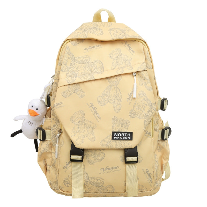 Playful Character Print School Backpack Stornfield