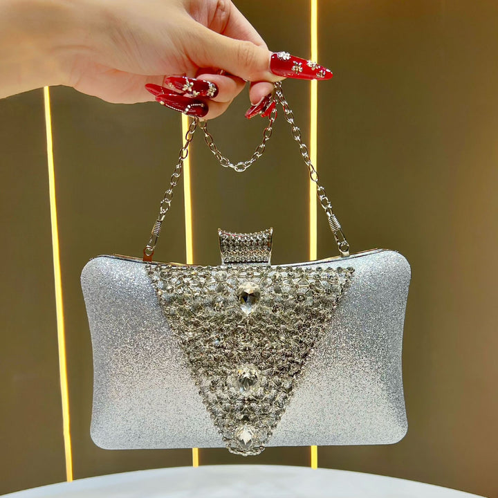Glamorous Rhinestone-Studded Evening Clutch