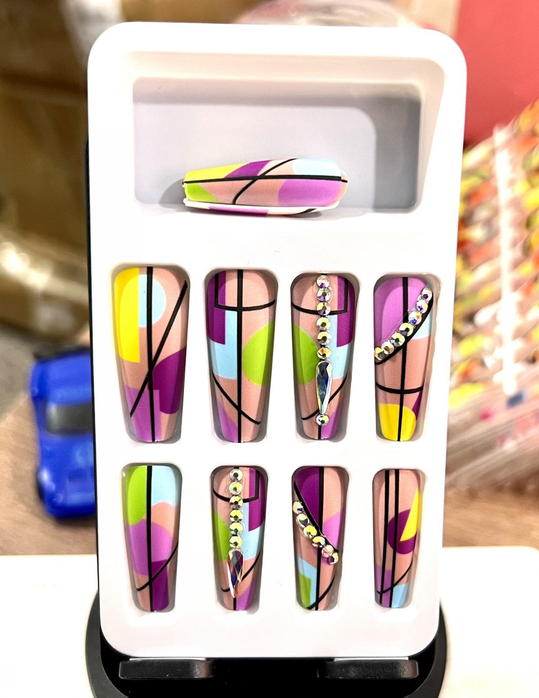 Artificial nails in modern geometric design Stornfield