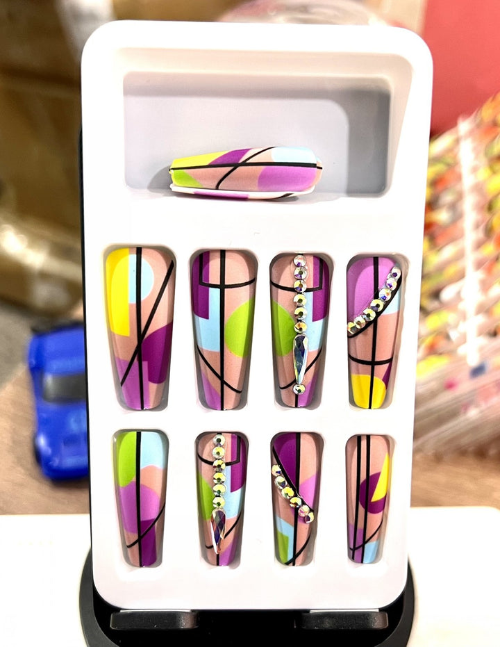 Artificial nails in modern geometric design Stornfield
