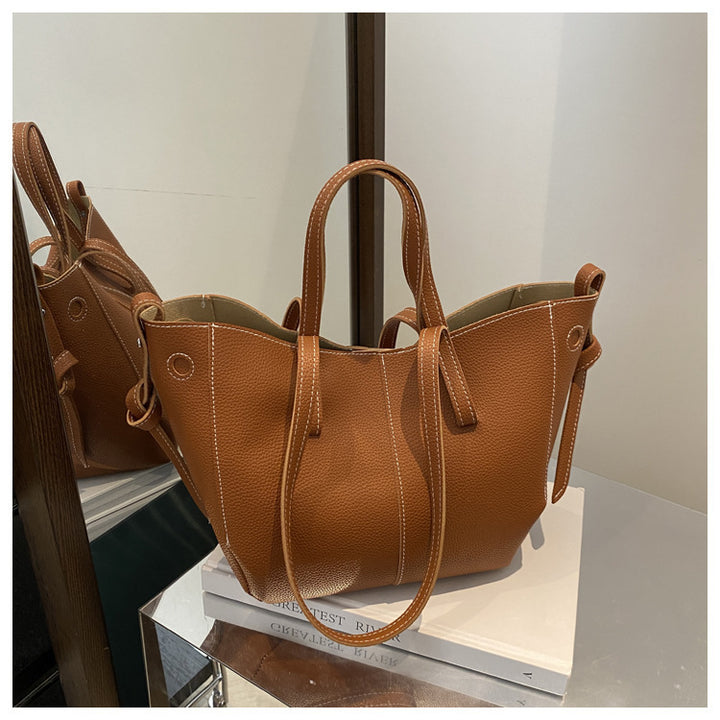 Textured Leather Everyday Tote Bag Stornfield