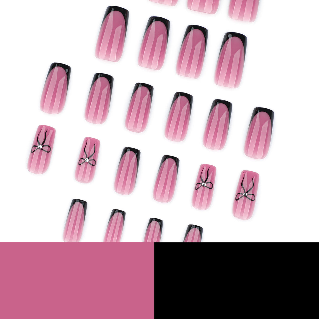 Elegant Nail Extensions with Unique Flower Design Stornfield