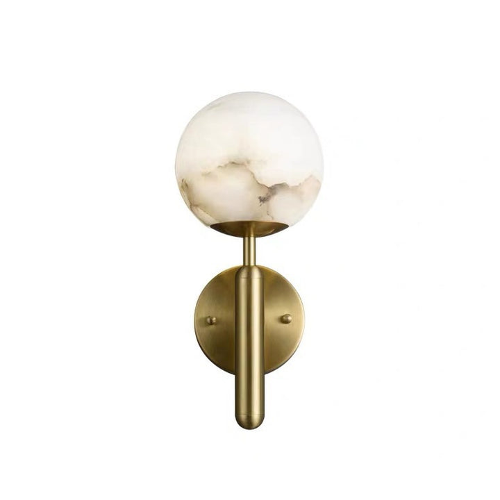 Modern Minimalist Wall Sconce with Marble Accent