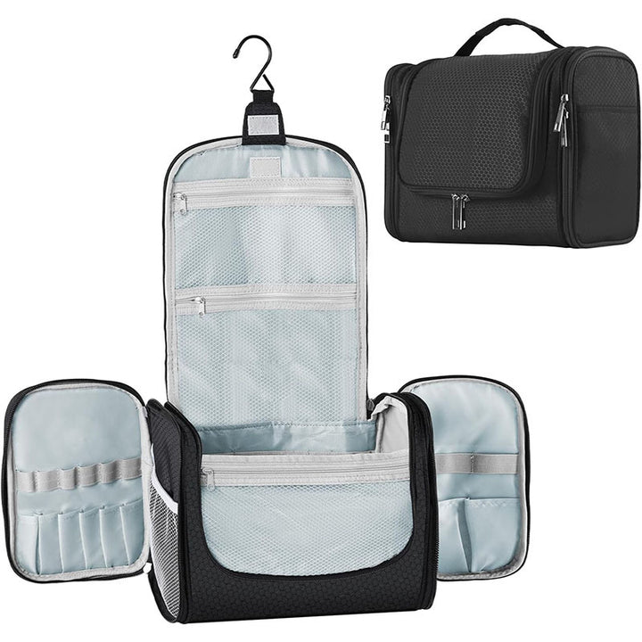 Cosmetic organizer with hooks and multiple compartments Stornfield