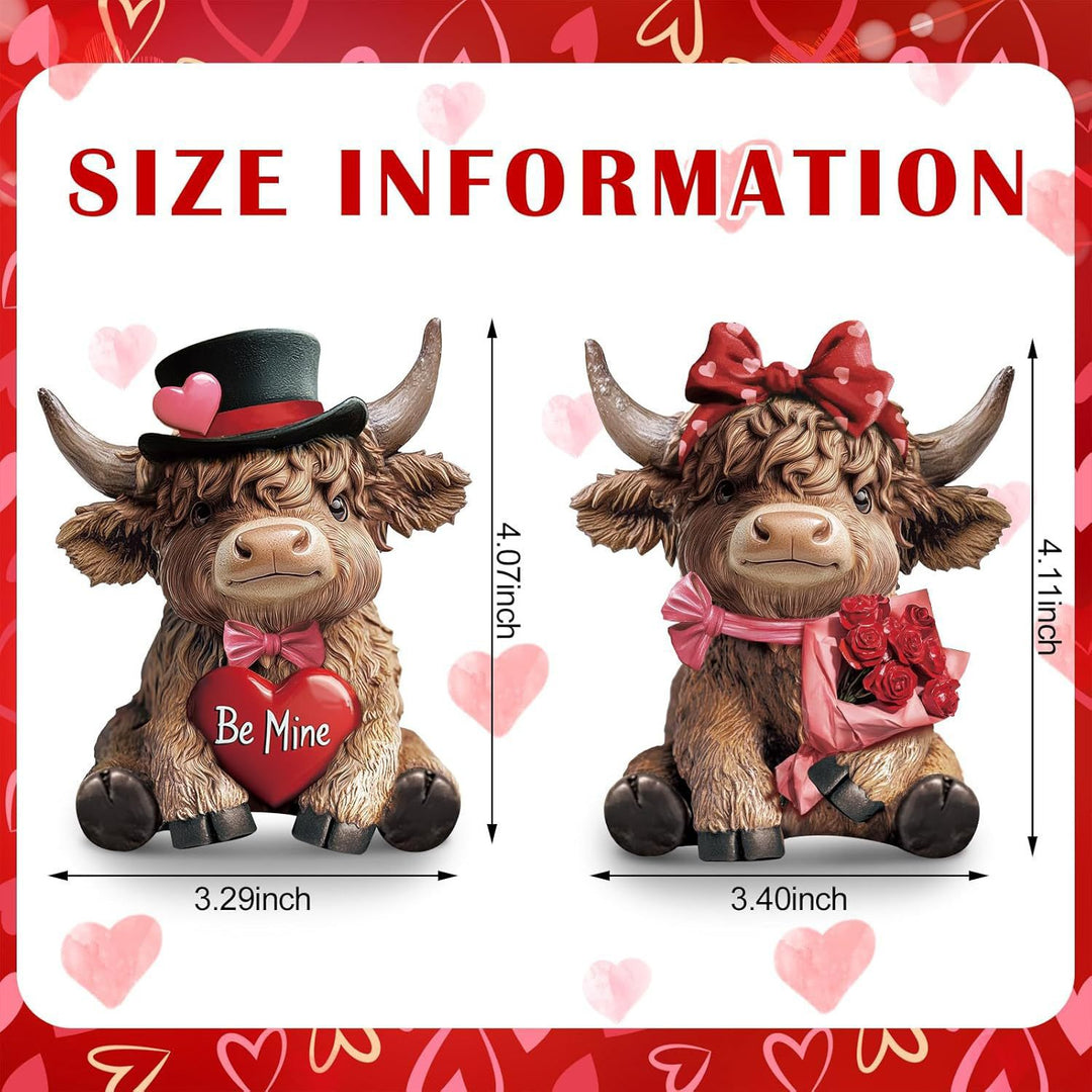 Decorative Highland Cattle Duo Stones Stornfield