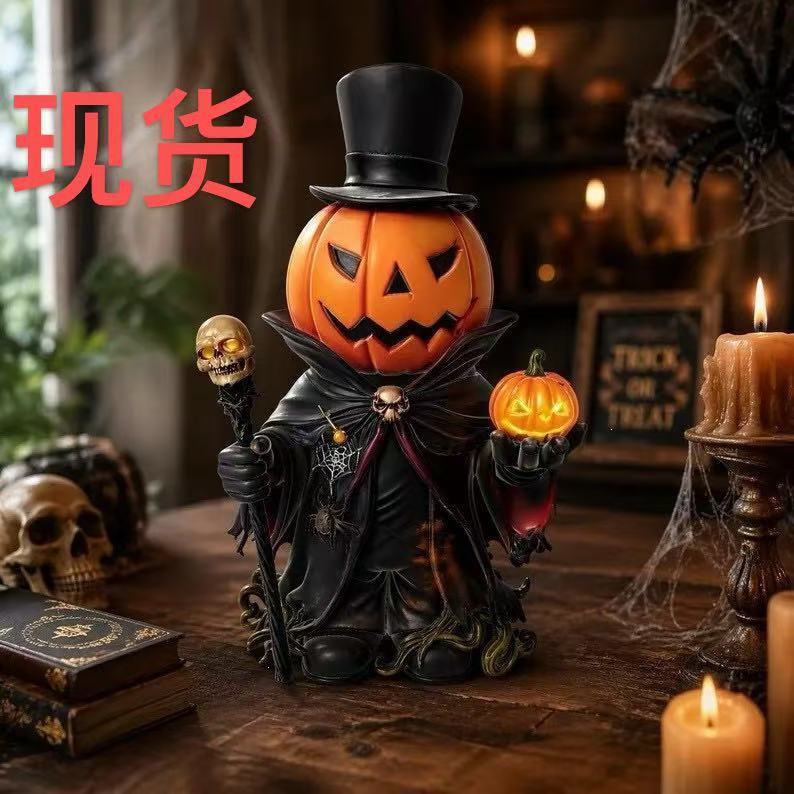 Halloween-Themed Pumpkin Master Figurine Stornfield