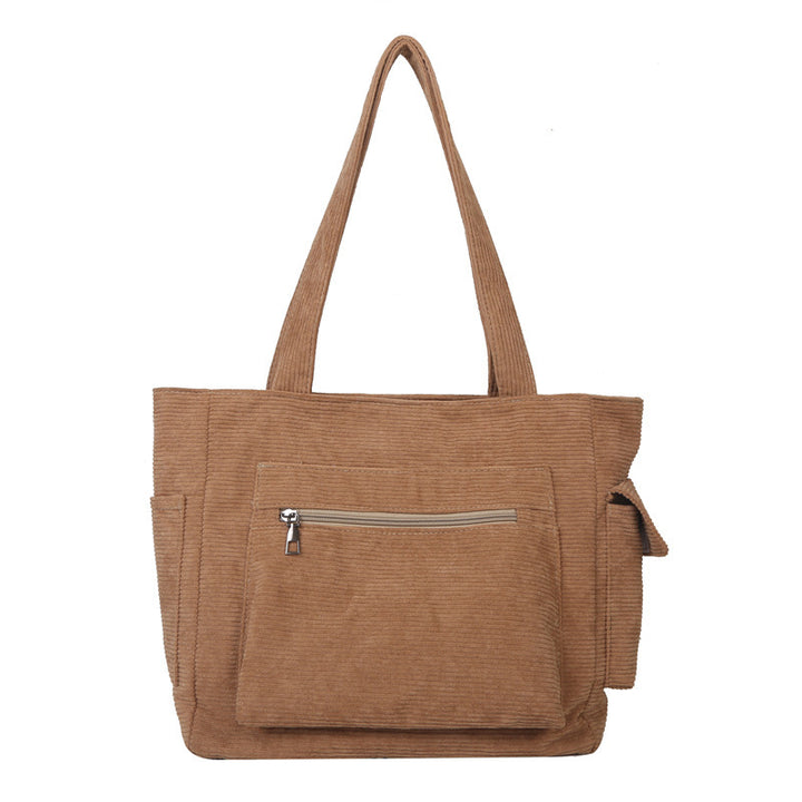 Corduroy Structured Tote Bag