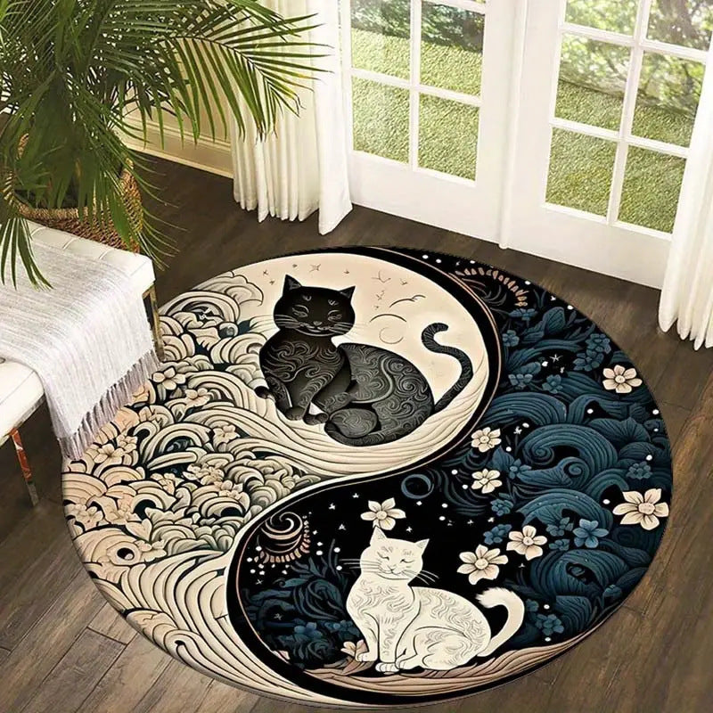 Artistic Dragon Round Area Rug