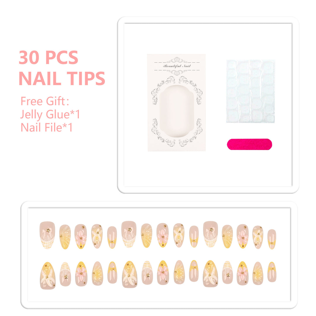 Artistic Decorative Press-On Nail Tips