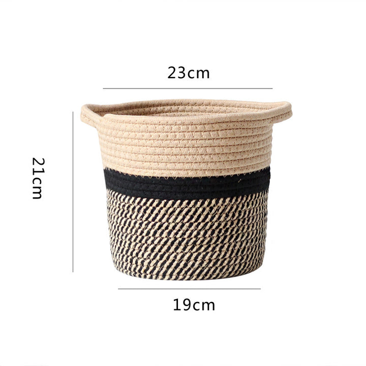 Decorative laundry basket made of woven material Stornfield