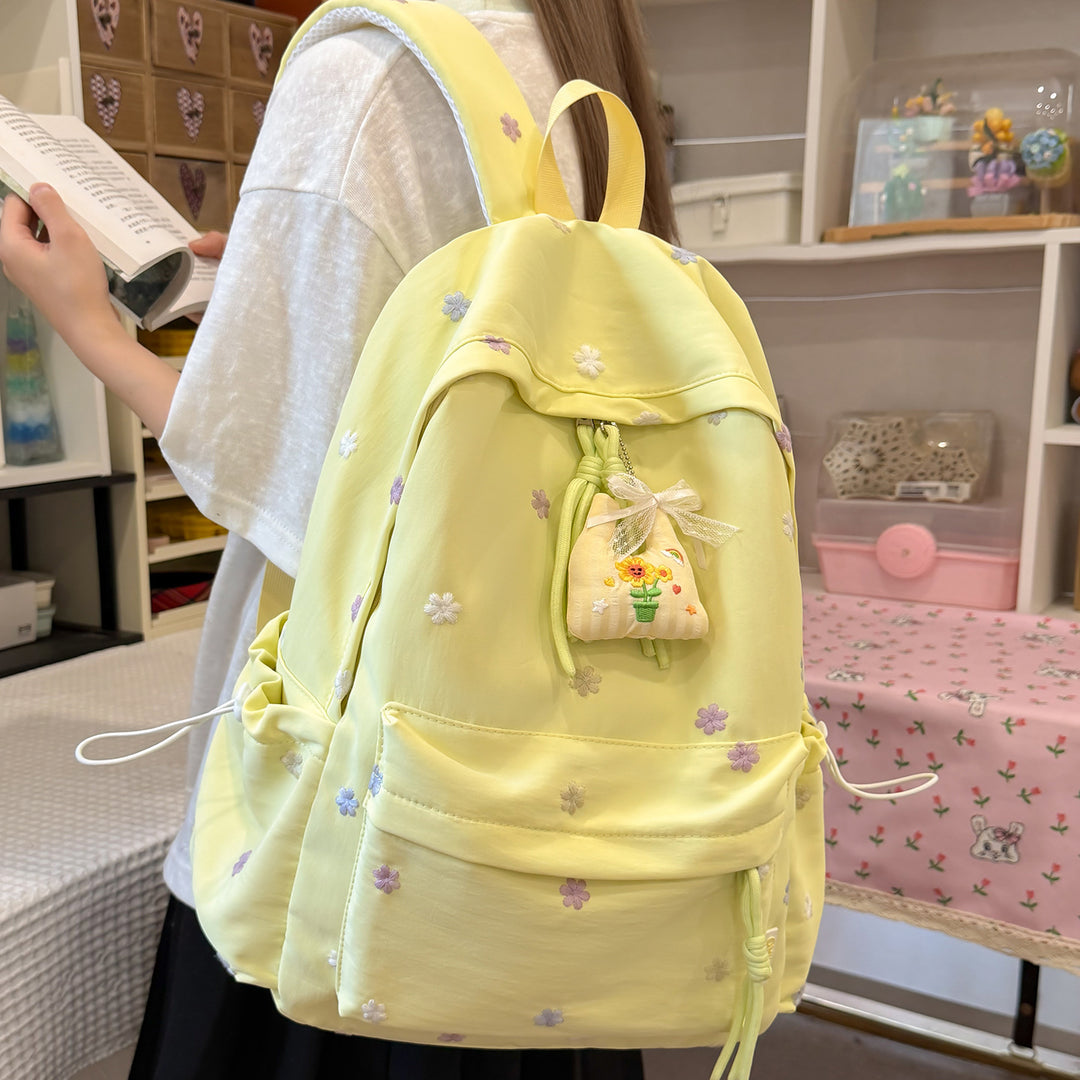 Embroidered Floral Print Backpack Stornfield