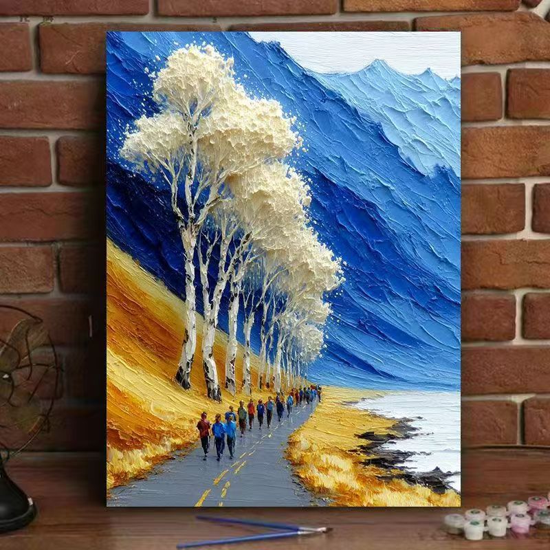 Textured Landscape Art Print Stornfield