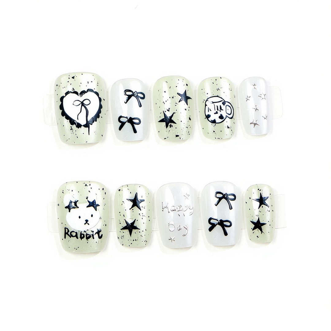Whimsical Themed Press-On Nail Art Set Stornfield