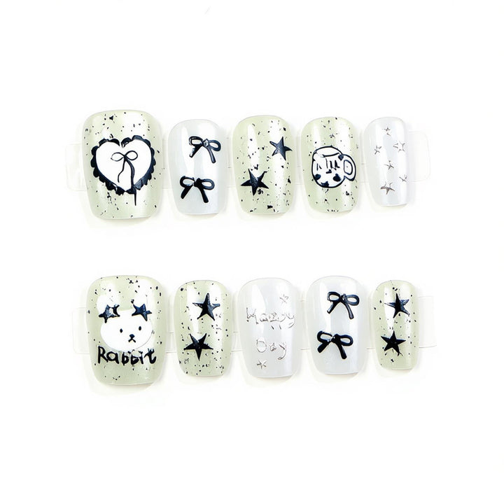 Whimsical Themed Press-On Nail Art Set Stornfield