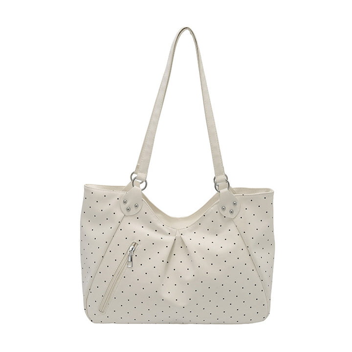 Polka Dot Pattern Shoulder Tote Bag